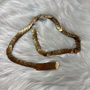 Vintage Metallic Gold Scale Belt